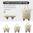 thumbnail image 3 of Expandable Rolling Travel Bag With 360° Detachable Wheels Trolley Sleeve Pocket Foldable Luggage Bag Waterproof Carry On Overnight Tote Duffle Bag For Home Storage Gym Moving Camping, 3 of 9