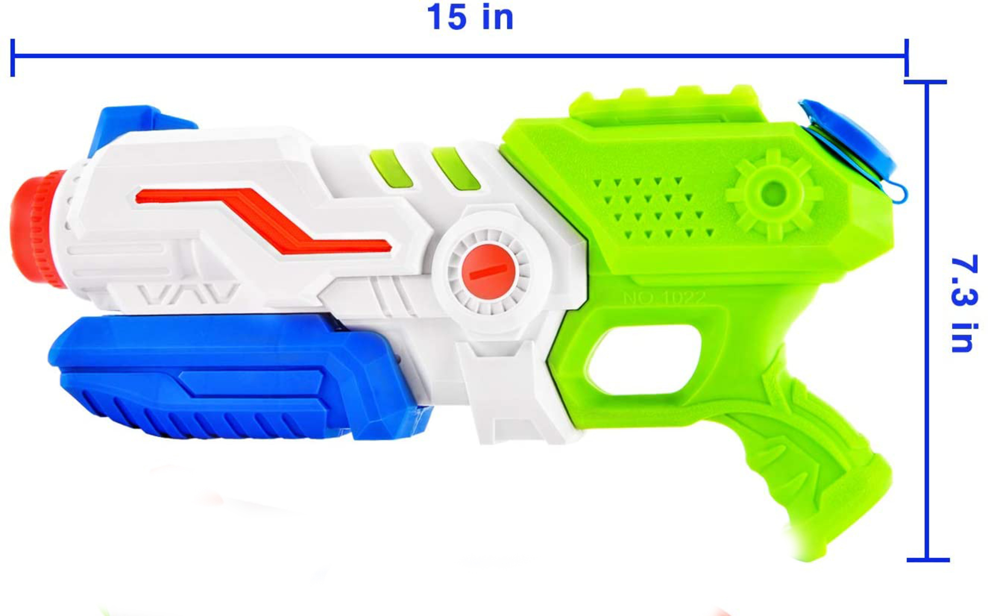 Ultra Soaker Water Blaster High Pressure & Capacity Pump Action Water Gun Toy With Scope For Beach, Swimming Pool, Water Games (Green)