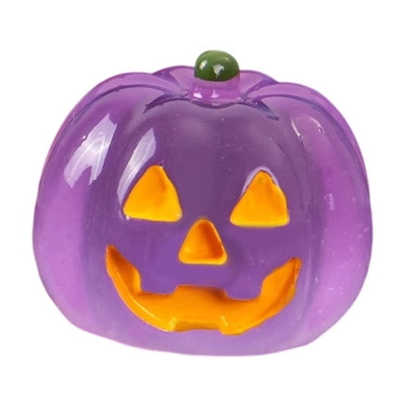 5-Pack Glow-in-the-Dark Mini Jack-O-Lantern Figurines - Resin Luminous Pumpkin Ornaments for Halloween DIY Crafts and Micro Landscape
