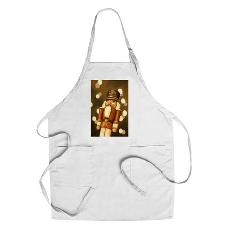 Chef Nutcracker Nutcracker - Christmas Oil Painting - Lantern Press Artwork (Cotton/Polyester Chef's Apron) ()