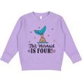 thumbnail image 2 of Inktastic 4th Birthday Mermaid Tail Girls Toddler Sweatshirt, 2 of 4