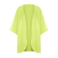 thumbnail image 4 of Odeerbi Chiffon Sun Shirts for Women Puff Sleeve Sunscreen Kimono Cardigan Loose Beach Cover Ups Casual Tops Yellow, 4 of 8