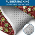 thumbnail image 4 of Red Christmas Ornament Pattern Bathroom Rugs Sets 3 Piece,Toilet Cover Set,Absorbent Non Slip Bathroom Mats Sets with U-Shaped Contour Rug Toilet Rug Set, 4 of 5