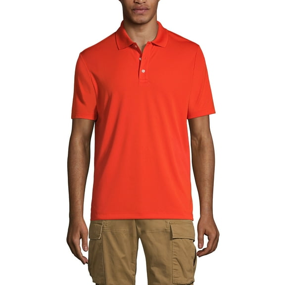 Lands' End Essentials Men's Active Polo Shirt – Short Sleeve, Lightweight & Breathable Performance Fabric – Regular Fit