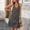 Dark Gray, variant on IUYRTFE Women's Sleeveless V-Neck Mini Dress with Pockets Adjustable Straps Casual Loose Fit Summer Tank Dress