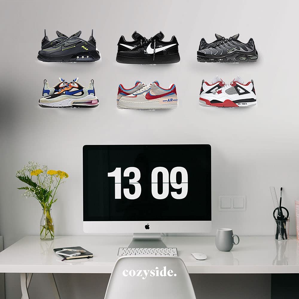 Cozyside Floating Shoes Display Stand - For 3 Pair of Shoes Shelves for Wall - Sneaker Levitation Display Wall Shelf - image 2 of 9
