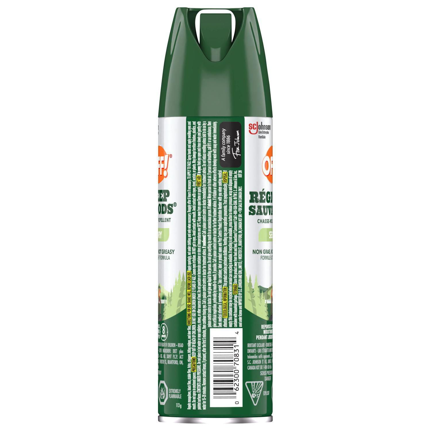 OFF! Aérosol chasse-moustiques Régions sauvages avec formule en poudre 113 g