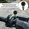 thumbnail image 3 of Ksruee Cycling Handlebar Clamp Base Motorcycle Cycling Mirror Mount Clamp Base Shock-Absorbing Tool Heavy Duty Alloy Support for Smartphone Sport Camera Use pleasure, 3 of 9