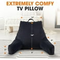 thumbnail image 2 of XgoodX  Reading Pillow with Arms – Portable Bed Pillow for Sitting Up & Support, Foam-Filled Back Rest Pillow for Sitting in Bed & Couch, Machine Washable-Black, 2 of 7