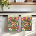 thumbnail image 7 of Easter Rabbit Eggs Kitchen Towels Set of 4, Spring Tulips Floral Green Leaves Pastoral Absorbent Dish Towels for Kitchen, Microfiber Hand Towel, Quick Drying Tea Towel for Cleaning Dishcloths, 7 of 7