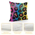 thumbnail image 4 of Satin Pillowcase for Hair and Skin Neon Gradient Animal Print Silk Pillowcase Soft Satin Cooling Pillow Covers No Zipper with Envelope Closure Standard, 4 of 5