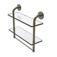 thumbnail image 2 of Remi Collection 16 Inch Two Tiered Glass Shelf with Integrated Towel Bar, 2 of 7