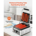 thumbnail image 2 of VEVOR Commercial Panini Grill, 1800W Electric Sandwich Panini Maker, Stainless Steel Sandwichs Press Grill with Handle and Temp Control, 8.8x9 in Flat Enamel Plate, for Hamburger Steak Bacon, 2 of 9