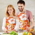 thumbnail image 3 of Pioneer Flower Floral Print Pattern Apron-Garden Aprons for Women with Pockets-Cotton Linen Waterproof Kitchen Cooking Gardening Aprons Adjustable for Kitchen,Cooking,BBQ and Salon 33x27 Inch, 3 of 7