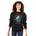thumbnail image 3 of Sleepy Smurf Current Mood Tired Lazy Sweatshirt for Men or Women Brisco Brands S, 3 of 6