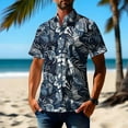 thumbnail image 2 of ZCFZJW Summer Men's Hawaiian Shirt Big and Tall Regular Fit Short Sleeve Floral Print Button Down Shirts Tropical Vacation Beach Shirts Tops Multicolor#07 XXXL, 2 of 5