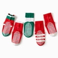 thumbnail image 4 of GYRATEDREAM Kids Boys Winter Christmas Socks Warm Fuzzy Socks for Girls Home Floor Soft Lined Fluffy Socks with Grips 5 Pack for 6-8Y Multi-color, 4 of 9