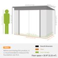 thumbnail image 3 of Outsunny 9' x 4' Galvanized Steel Storage Shed with Lockable Doors, Vents, 3 of 10