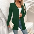 thumbnail image 2 of BiZtdJrK Women Lightweight Sweater Cardigan Long Sleeve Open Front Cardigans Loose Fit Casual Fall Outerwear with Pockets Green L, 2 of 6