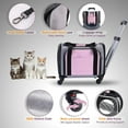 thumbnail image 3 of Pet Carrier Airline Approved on Wheels - Two Sided Expandable Cat Soft Carrier for Puppy and Cats Under 26lbs, Rolling Cat Carrier for Airplane, Camping, Outdoor, 3 of 9
