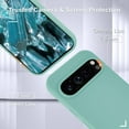 thumbnail image 5 of KOMI for Google Pixel 9 Pro XL Case, Silicone Phone Case with 1 Screen Protector, Soft Anti-Scratch Microfiber Lining, Full Body Shockproof Slim Cover Support Wireless Charging, Orange, 5 of 5