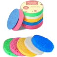 thumbnail image 1 of Esponjas faciales comprimidas (50 unidades) para limpieza y exfoliación facial diaria. Esponjas desmaquillantes 100 % naturales para spa y cosmética. Multicolor., 1 of 1