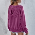 thumbnail image 4 of Gibobby Sudadera oversize mujer, Sudaderas de Gran tamaño para Mujer Atlético Womens Sherpa Hoodie Fluffy Mujeres con Capucha para Mujer Jersey con Bolsillos(Morado,G), 4 of 5