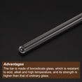 thumbnail image 4 of Unique Bargains 3.3 Borosilicate Glass Stick 9.84' Length 6mm Dia Stir Rod Round for Lab Kitchen Science 10Pcs, 4 of 5