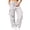 Silver, variant on Women's Cargo Hiking Pants, Convertible Wide Leg Joggers with 4 Pockets and Elastic High Waist, Lightweight Quick Dry Travel Trousers with UPF 50 for Outdoor Work Daily Wear Beige L