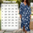 thumbnail image 6 of DISNIMO Floral Printed Womens Casual Maxi Dress Loose V Neck Dresses 3/4 Sleeve Midi Dress Linen-Like Lightweight Dresses for Women, 4XL, 6 of 6