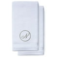 thumbnail image 1 of Monogrammed Hand Towels for Bathroom Kitchen Makeup | Personalized Gift for Wedding-Bridal | Custom Luxury Turkish Towel | Spa Collection, Oversized, 16 X 30 Inch, Set of 2, 1 of 3