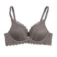 thumbnail image 2 of GERsome Lace Bra for Women Sexy Deep V Bralette Underwire Bra Comfortable Wireless Bras, 2 of 3