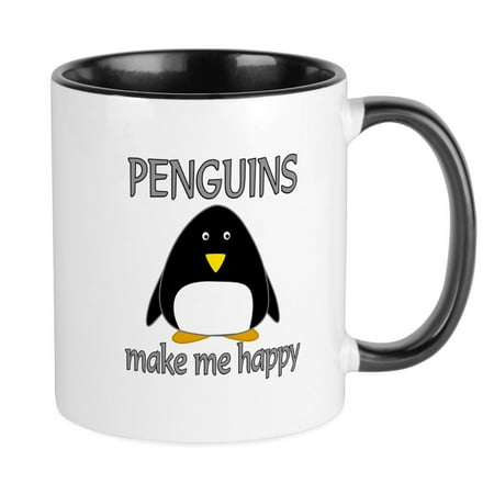 

CafePress - Penguin Happy Mug - Ceramic Coffee Tea Novelty Mug Cup 11 oz