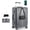 IronGray, variant on 20 inch Carry on Luggage,Zipperless Aluminum Frame ABS+PC Hard Shell Luggage,with Cup Holder & Charger,TSA Lock for Business and Weekend Travel,Black