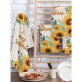 thumbnail image 2 of Sunflower Kitchen Dish Towels for Drying Dishes Set of 4, Summer Botanical Farmhouse Yellow Floral Rustic Waffle Weave Microfiber Hand Tea Bathroom Towels Quick Dry & Absorbent Towel 15.7x23.6, 2 of 7