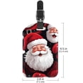 thumbnail image 6 of Square 2Pack PU Leather Christmas Santa Claus Cruise Luggage Tag with Privacy Cover and Name ID Tag for Travel Handbags Backpacks Luggage Tags, 6 of 6