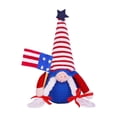 thumbnail image 2 of erdimoy 4th of July Patriotic Light-Up Gnome Figurine, 10.5" LED Knit Plush Gnome with American Flag (2 Styles), 2 of 6