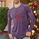 thumbnail image 1 of Blusas y camisas de manga larga con cuello redondo para hombre, deportivas, fitness, hogar, pijamas navideños estampados, camiseta de manga larga con cuello redondo, blusa de poliéster para hombre, 1 of 4