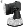 thumbnail image 3 of Luxtrada Bling Car Phone Mount Rhinestone Crystal Car Interior Decoration Universal Cell Phone Holder Clip with Air Vent Base for Dashboard Windshield and Air Vent, 3 of 10