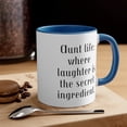 thumbnail image 4 of Aunt Gifts Two-Tone 11oz Mug Aunt life: where laughter is the secret, 4 of 4