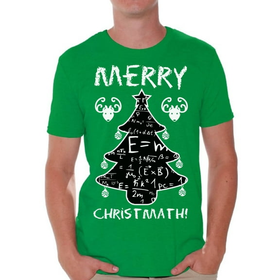 Awkward Styles Merry Christmath Tshirt Christmas Math Formulas Shirt Funny Christmas Shirts for Men Xmas Holiday Gifts Men's Christmas T Shirt Geeky Math Xmas Tshirt Christmas Gifts for Nerds