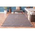 thumbnail image 3 of Chouhan Rugs Natural Jute Navy Striped Rug Bohemian Rug Decor Rug Handwoven Rug Custom Rug Decorative Rug, 3 of 8