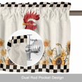thumbnail image 6 of Farmhouse Valance Curtain Vintage Farm Chicken Sunflowers Black Plaid Linen Window Valances Rod Pocket Short Curtains Window Treatments for Kitchen Bedroom Bathroom Laundry 56" x 16", 6 of 9