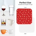 thumbnail image 7 of Bingfone Vintage Christmas Leather Drinks Coasters with Set of 6,Suitable for Home Kitchen,Coffee Cup Coasters Home Gift, 7 of 7