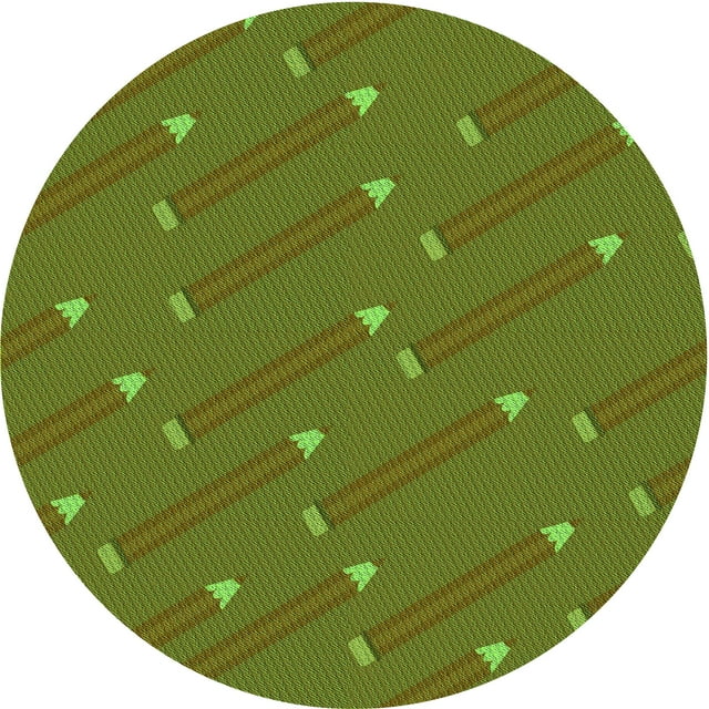 Ahgly Company Tapis d'Intérieur Lavable en Machine Carré Transitionnel Bronze Antique Vert, 3 Pieds Carré