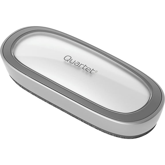 Quartet Dry-Erase Board Eraser - 2.38" Width x 6" Length - Used as Stain Remover, Dust Remover - Dustless, Magnetic - Silver - Foam, Felt - 1Each | Bundle of 5