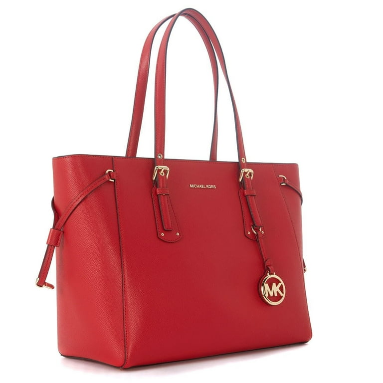 Voyager Medium Two-Tone Metallic Logo Tote Bag