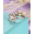 thumbnail image 4 of HeartsAndYou 1ct Natural Peach Morganite Water Drop Engagement Ring 100% 14k SOLID Rose Gold, 4 of 9