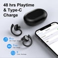 thumbnail image 3 of Donerton Bluetooth 5.1 Sport Earphone, IP7 Waterproof Wireless Bluetooth Earphones, 48H CVC8.0 Noise Canceling Wireless Earphones, Wireless Sport Earphones Black, 3 of 6