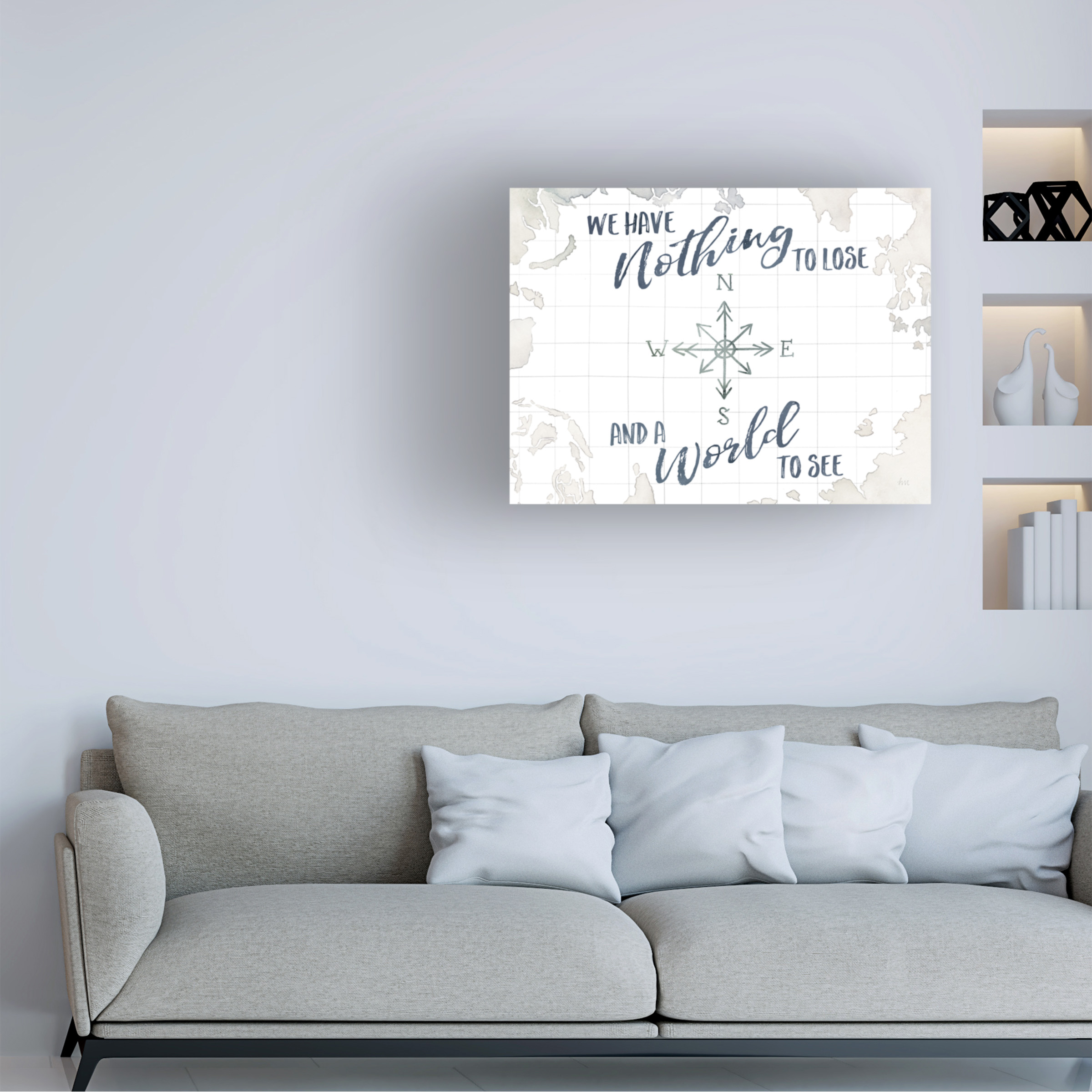 Trademark Fine Art 'Watercolor Wanderlust Adventure IV A World to See' Canvas Art by Laura Marshall